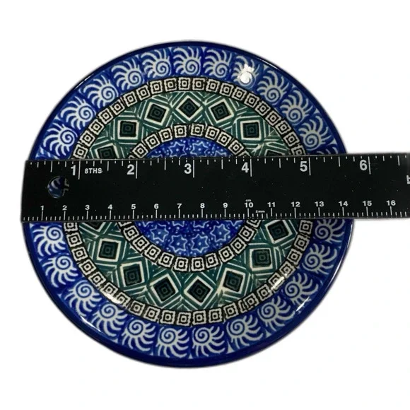 Polish Pottery Teacup and Saucer Hand Made Tea Pot with Lid Matching A.W-164 - Picture 6 of 12